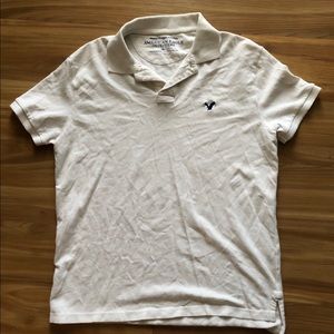 American Eagle men’s white polo EUC